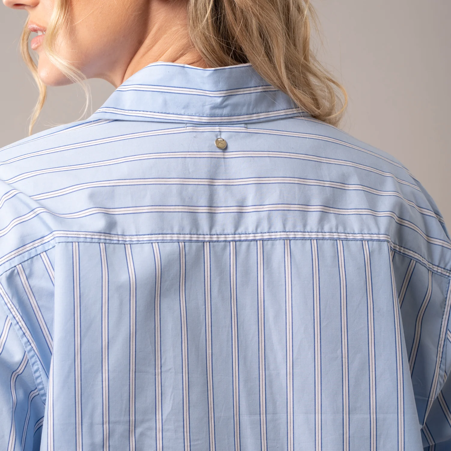 Camisa Ml Mykonos Stripe Oversize Glacier Lake - Image 3