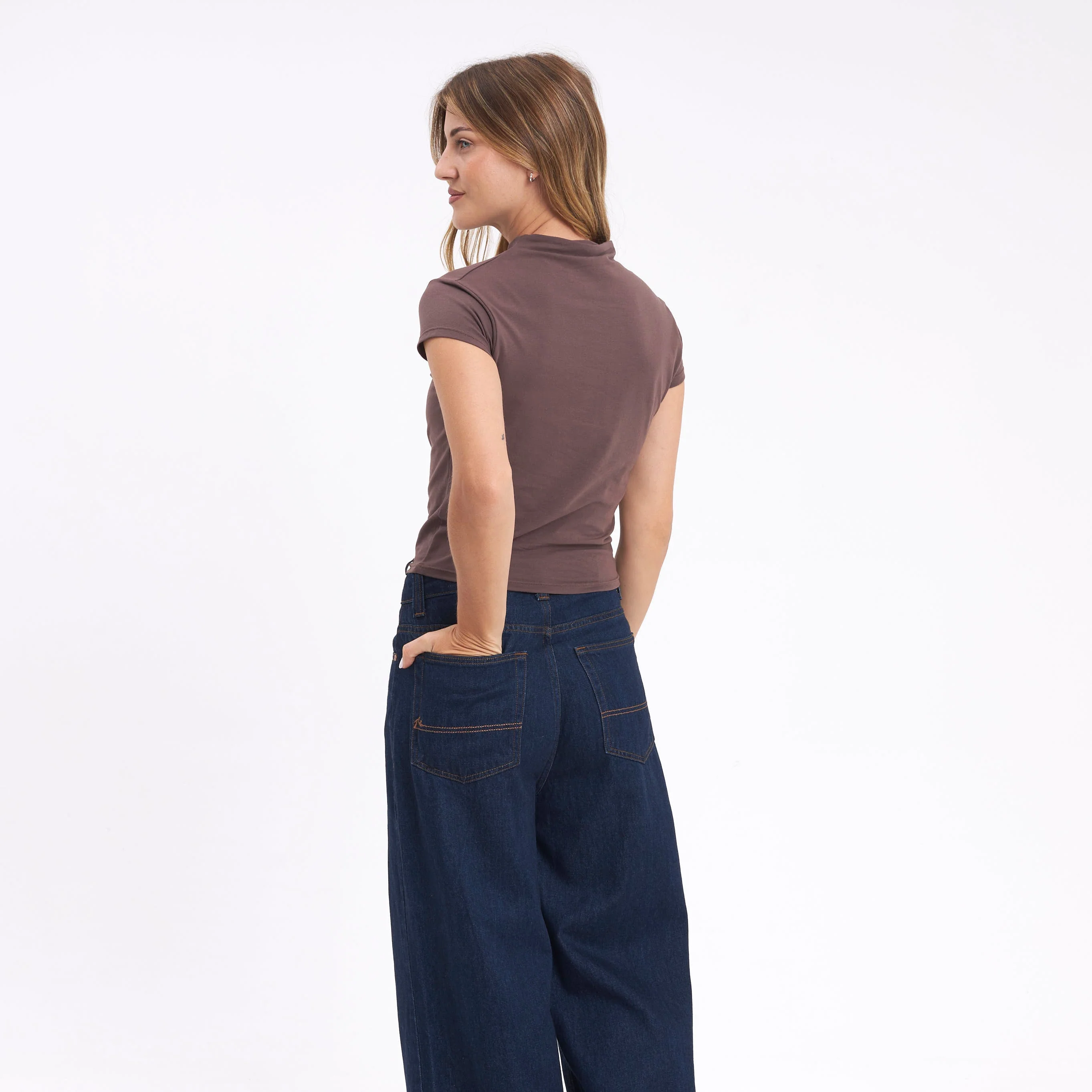 Fashion Top Annie Hi Neck Baby Chestnuit - Image 3