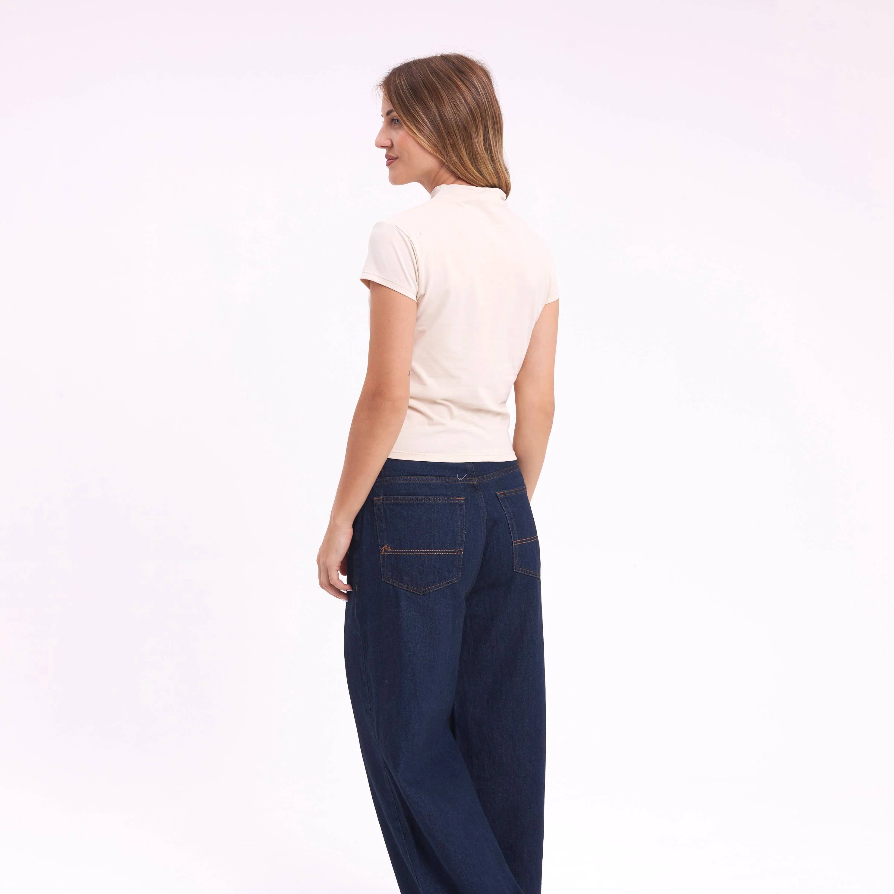 Fashion Top Annie Hi Neck Baby Ecru - Image 3