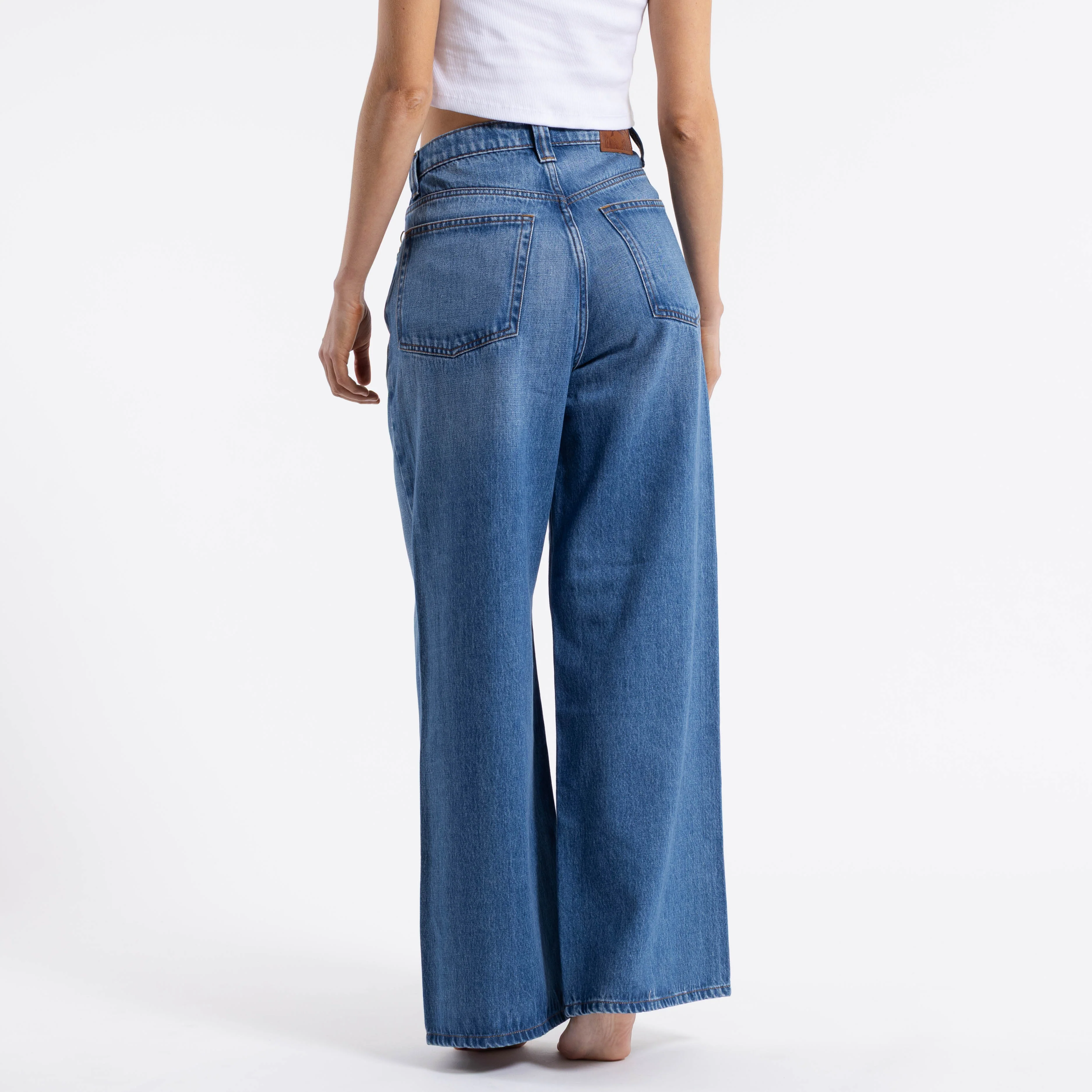 Jean Wendy Hi Rise Wide Leg Middy Blue - Image 4
