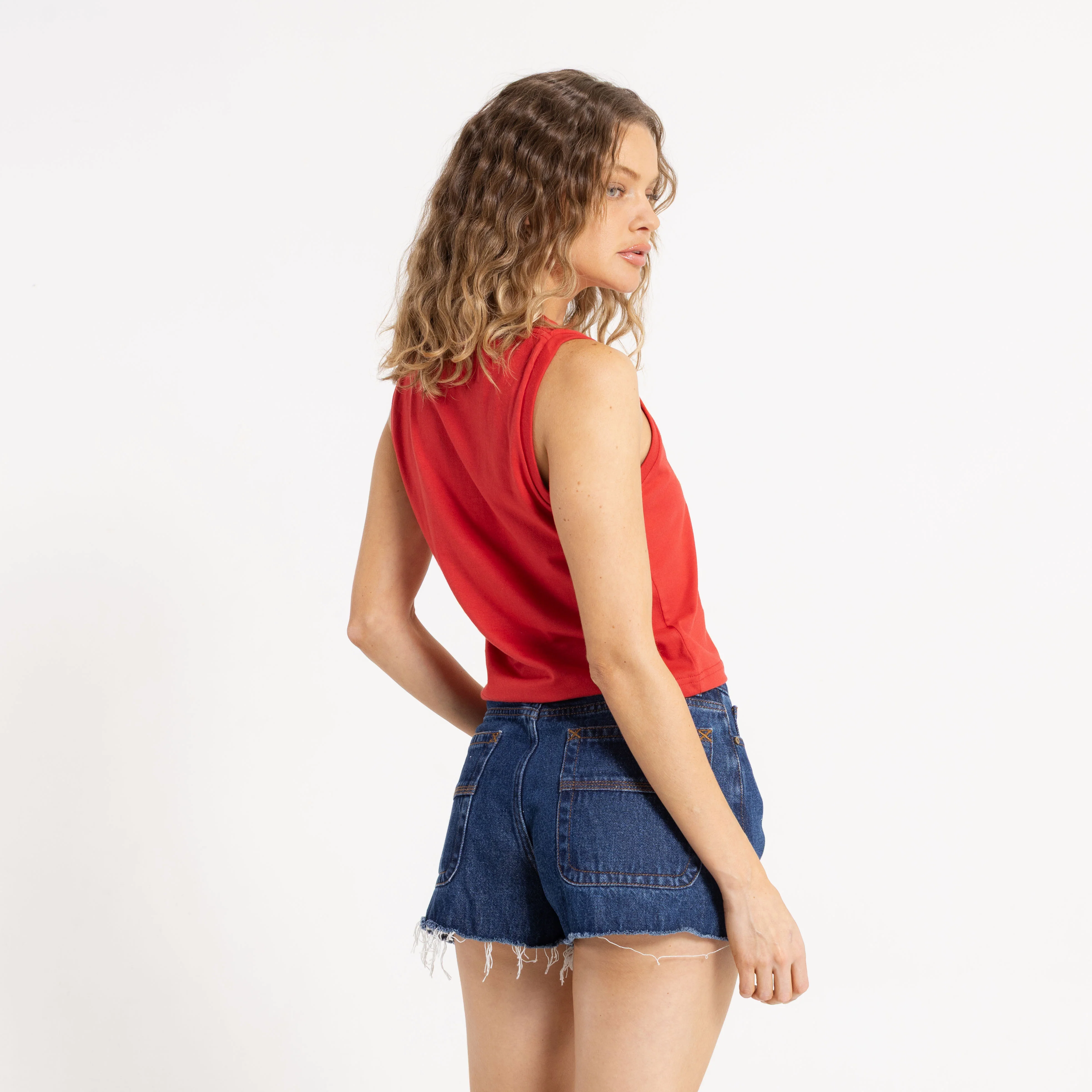 Musculosa Crossroads Fitted Skimmer Salsa - Image 3