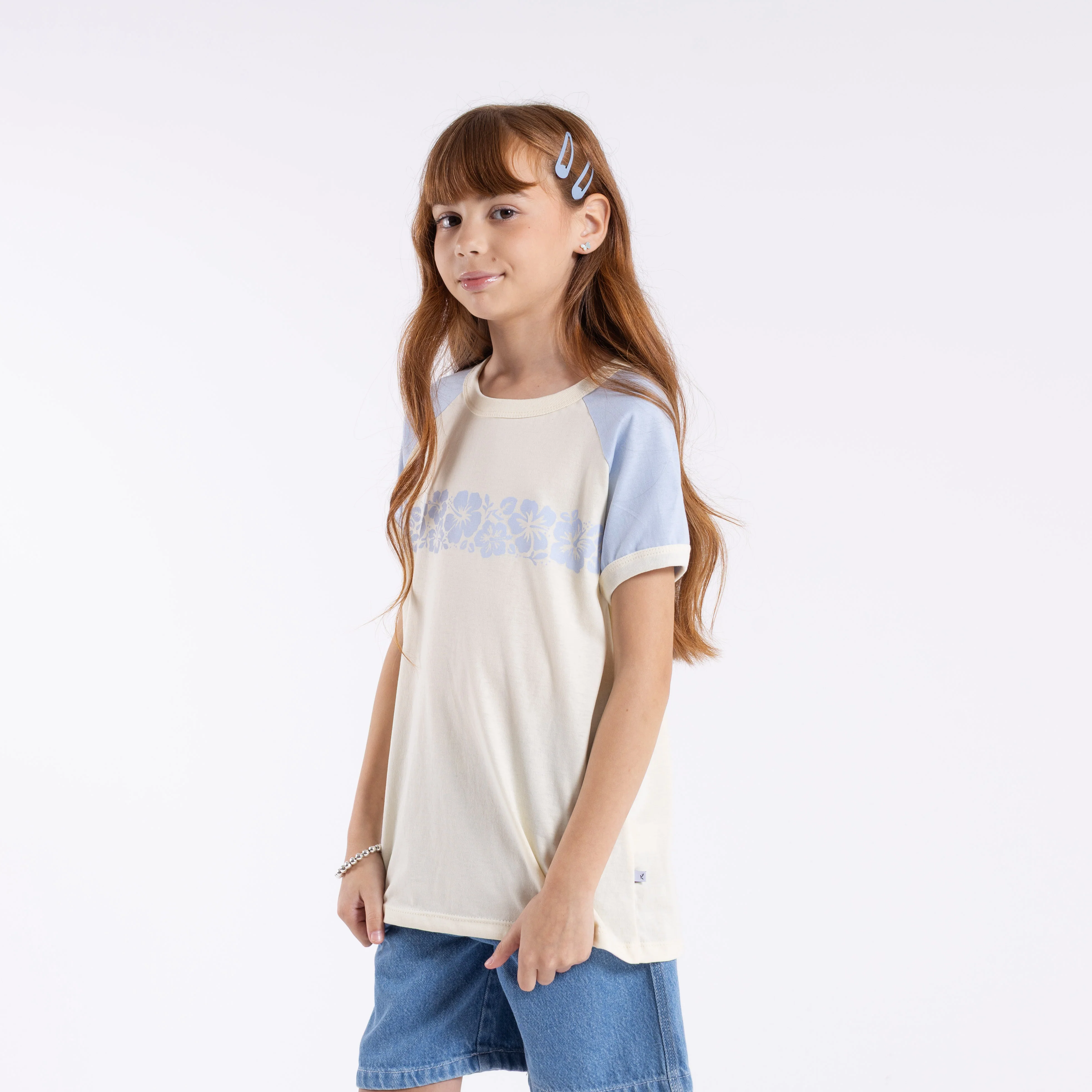 Remera Beau Colourz Oversized Girls Kentucky Blue - Image 3