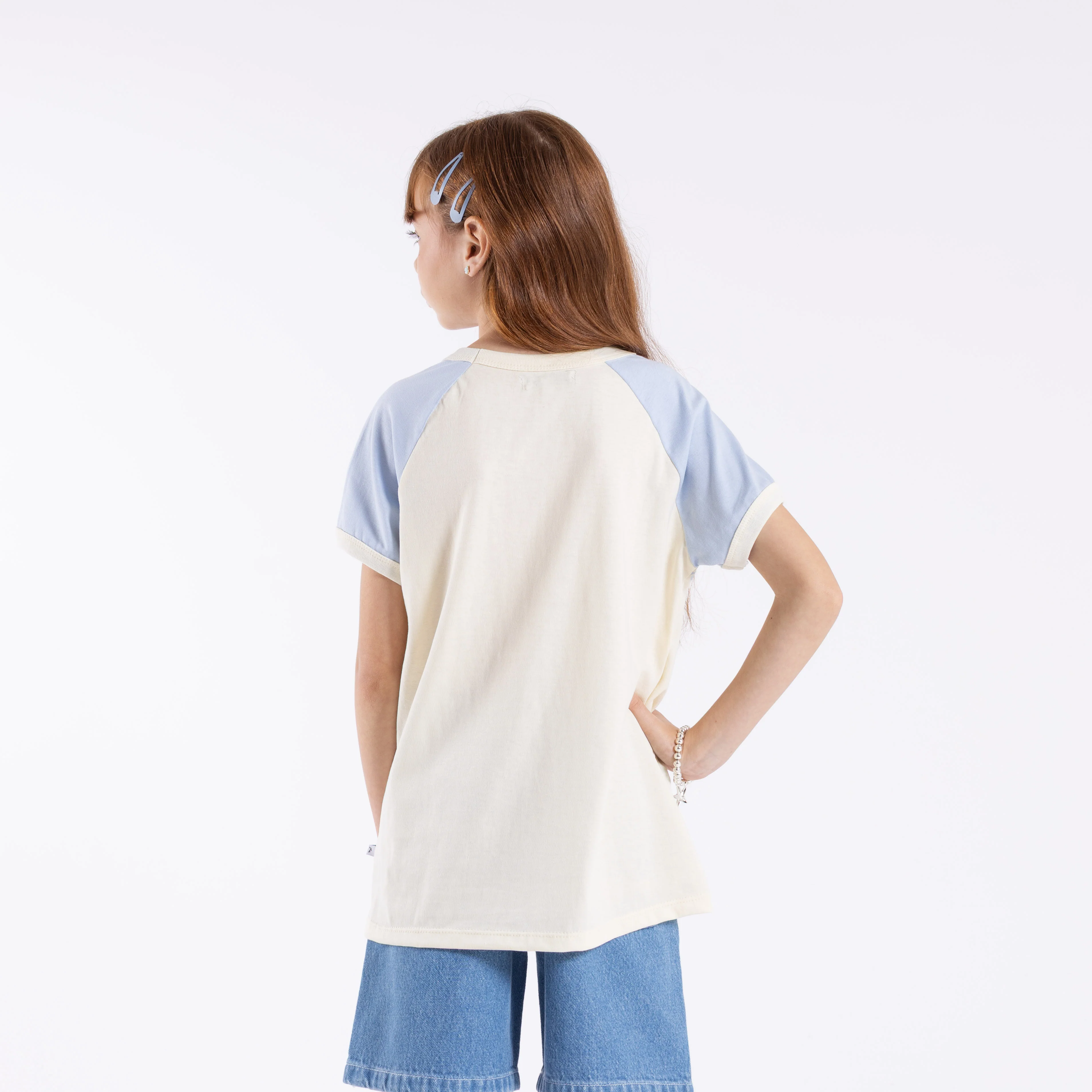 Remera Beau Colourz Oversized Girls Kentucky Blue - Image 4