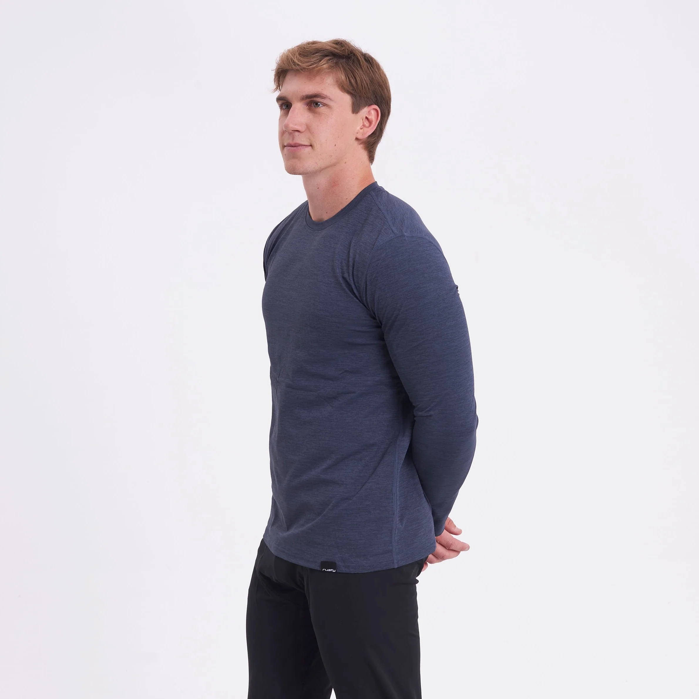 Remera Rusty Booser Baselayer Ls Black Marle - Image 3