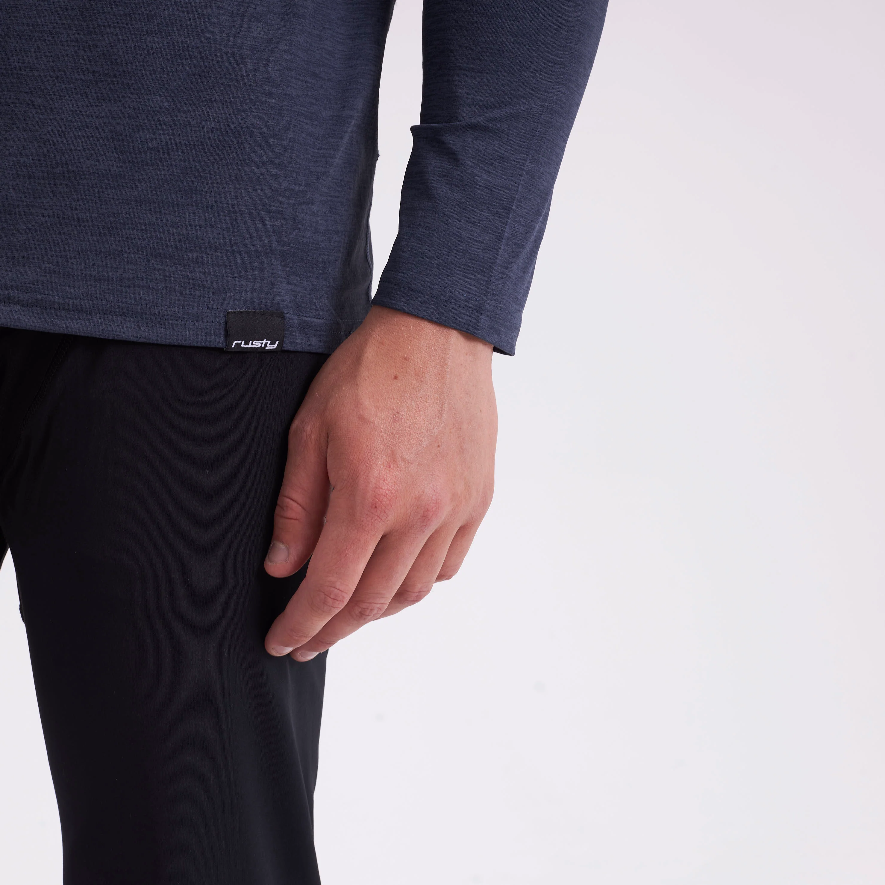 Remera Rusty Booser Baselayer Ls Black Marle - Image 4