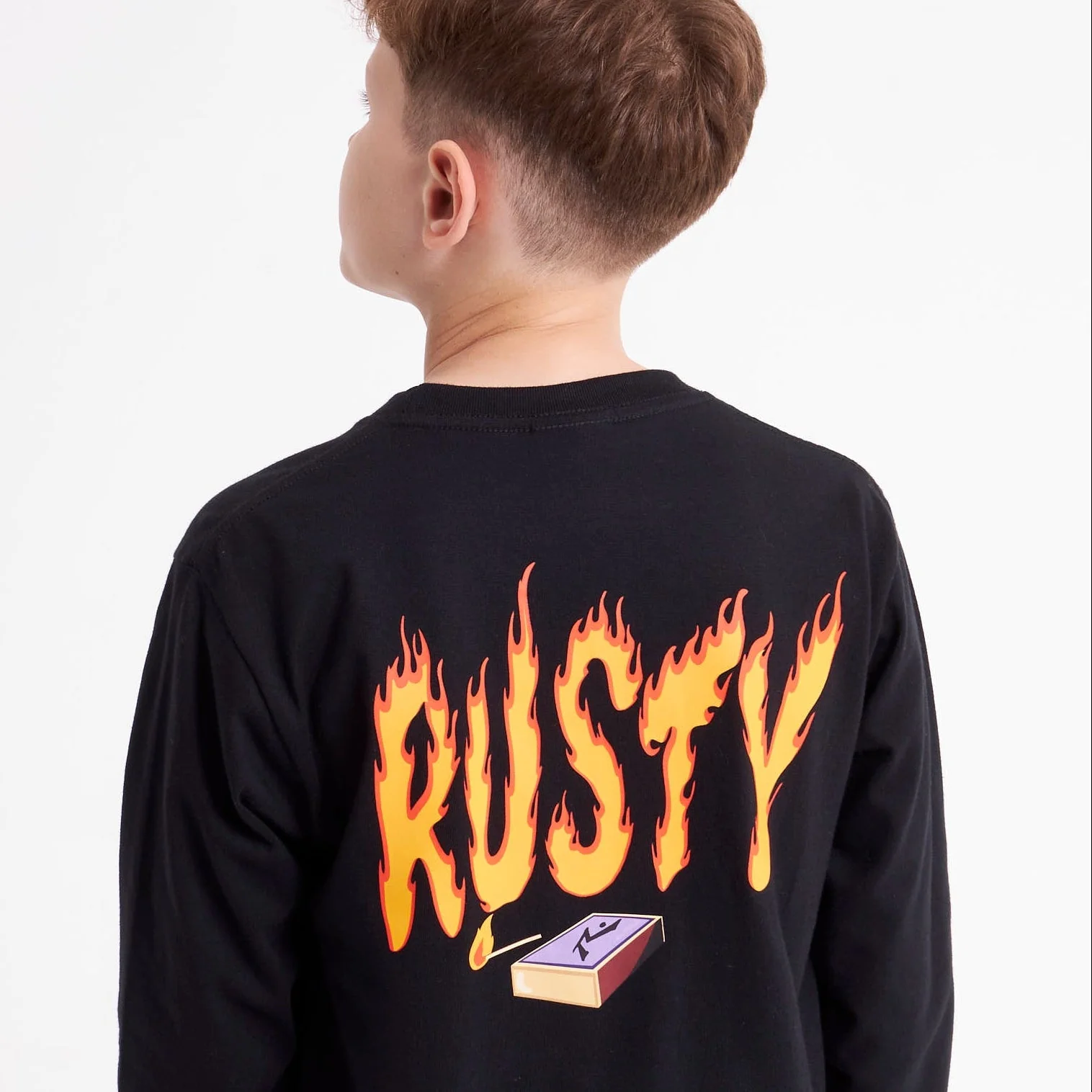 Remera On Fire Junior Black - Image 4